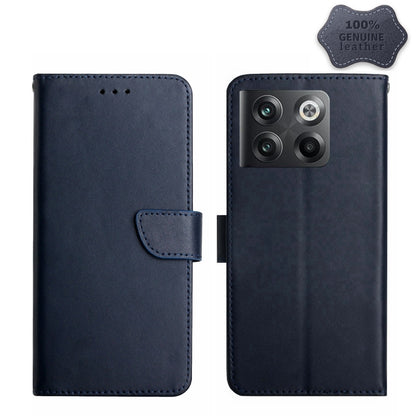 HT02 Genuine Leather Fingerprint-proof Flip Phone Case