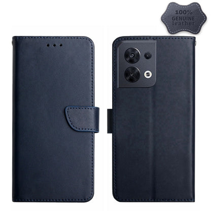 HT02 Genuine Leather Fingerprint-proof Flip Phone Case