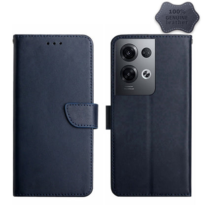 HT02 Genuine Leather Fingerprint-proof Flip Phone Case