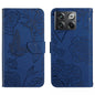 HT03 Skin Feel Butterfly Embossed Flip Leather Phone Case