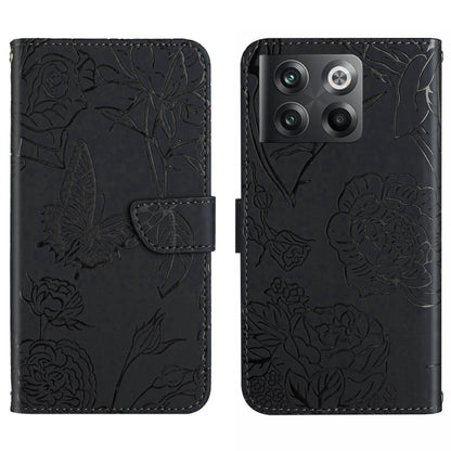 HT03 Skin Feel Butterfly Embossed Flip Leather Phone Case