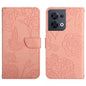 HT03 Skin Feel Butterfly Embossed Flip Leather Phone Case