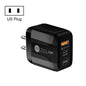 25W PD Type-C + QC3.0 USB Ports Travel Charger, US Plug, EU Plug