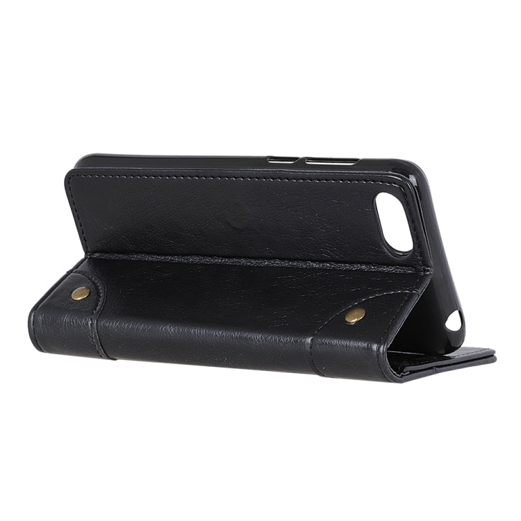 Copper Buckle Nappa Texture Horizontal Flip Leather Case with Holder & Card Slots & Wallet