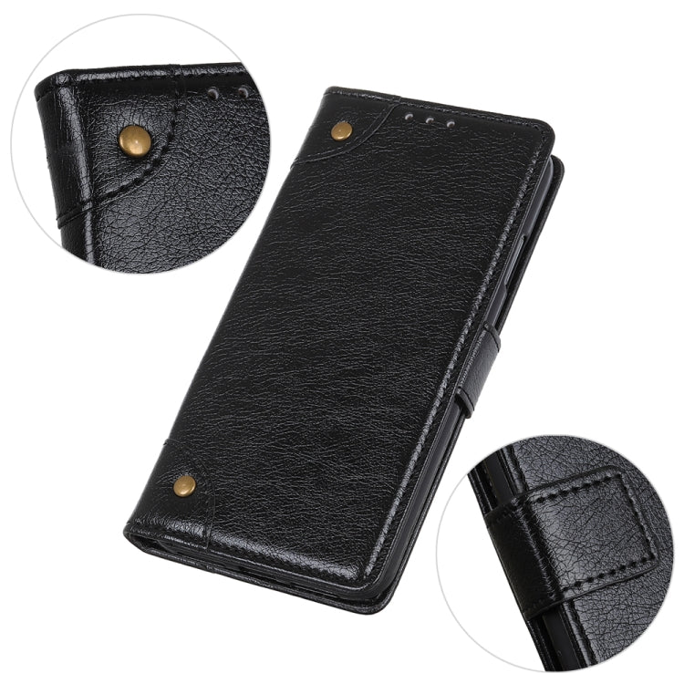 Copper Buckle Nappa Texture Horizontal Flip Leather Case with Holder & Card Slots & Wallet