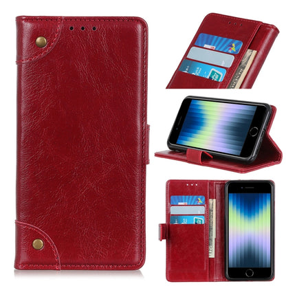 Copper Buckle Nappa Texture Horizontal Flip Leather Case with Holder & Card Slots & Wallet