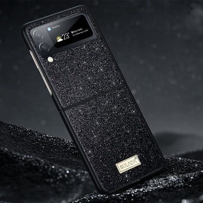 SULADA Shockproof TPU + Handmade Leather Phone Case, For Samsung Galaxy Z Flip5, For Samsung Galaxy Z Flip4