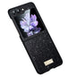 SULADA Shockproof TPU + Handmade Leather Phone Case, For Samsung Galaxy Z Flip5, For Samsung Galaxy Z Flip4