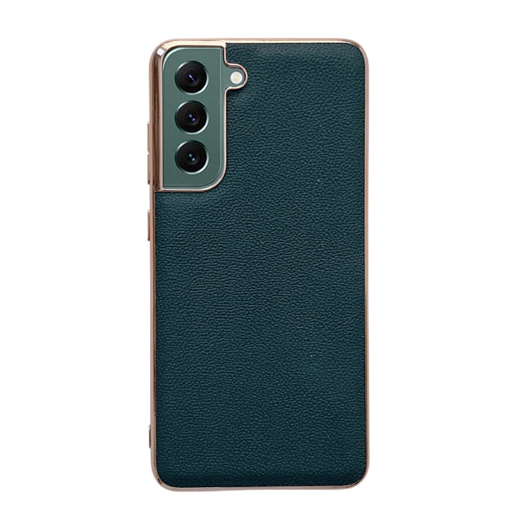 Genuine Leather Luolai Series Nano Electroplating Phone Case