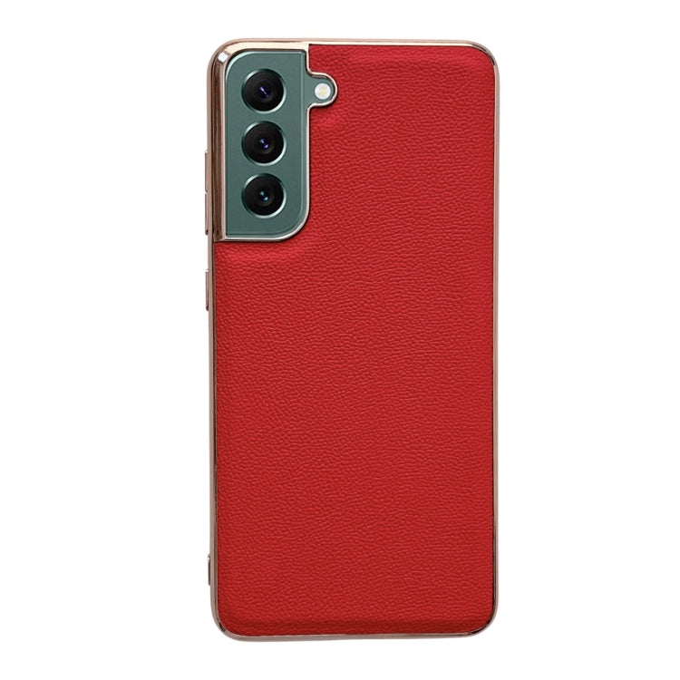 Genuine Leather Luolai Series Nano Electroplating Phone Case