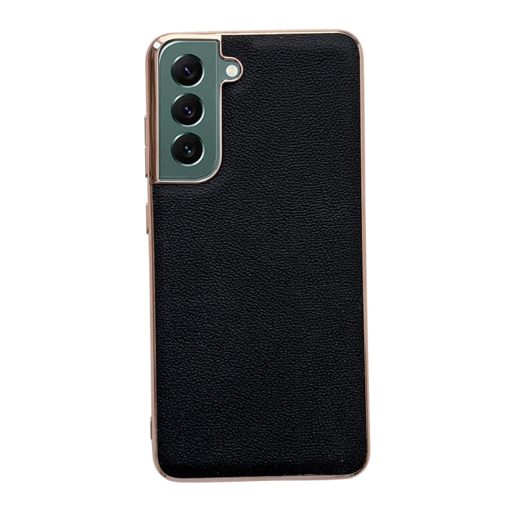 Genuine Leather Luolai Series Nano Electroplating Phone Case