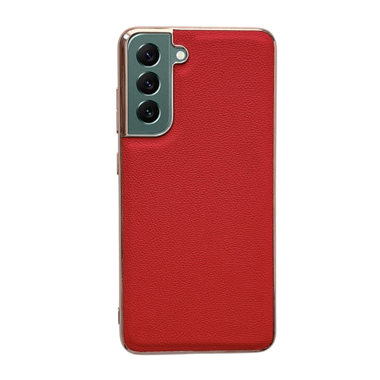 Genuine Leather Luolai Series Nano Electroplating Phone Case