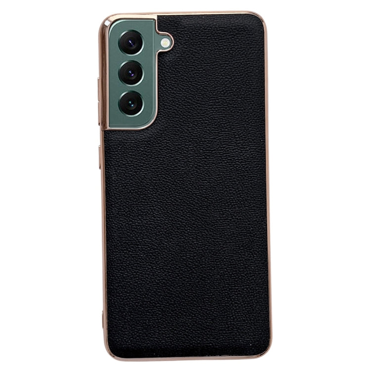 Genuine Leather Luolai Series Nano Electroplating Phone Case