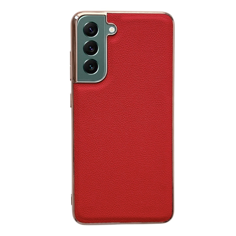 Genuine Leather Luolai Series Nano Electroplating Phone Case