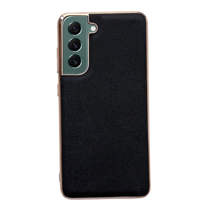 Genuine Leather Luolai Series Nano Electroplating Phone Case