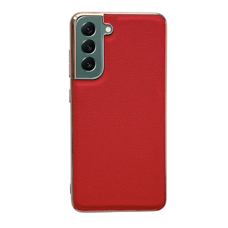 Genuine Leather Luolai Series Nano Electroplating Phone Case