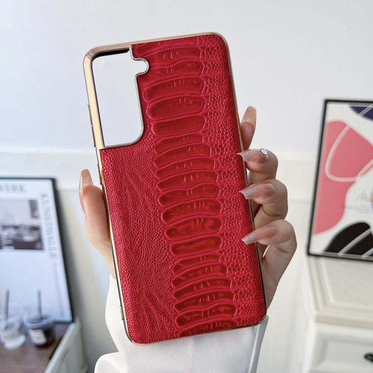 Genuine Leather Weilai Series Nano Electroplating Phone Case