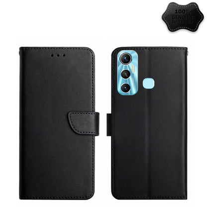 Genuine Leather Fingerprint-proof Horizontal Flip Phone Case