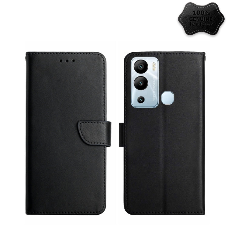 Genuine Leather Fingerprint-proof Horizontal Flip Phone Case