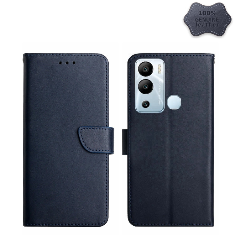 Genuine Leather Fingerprint-proof Horizontal Flip Phone Case