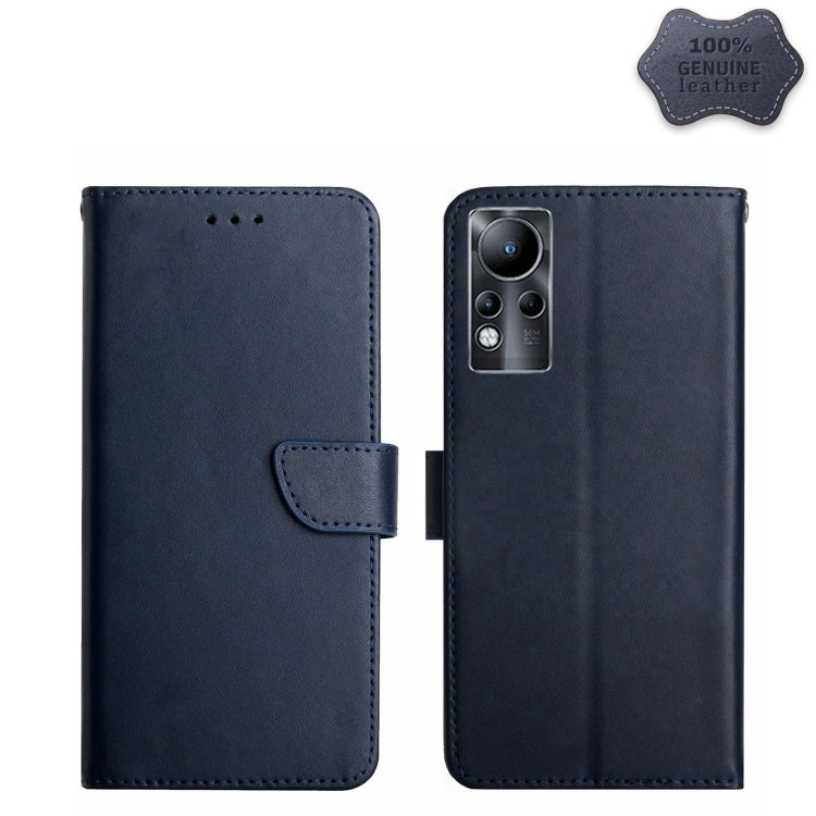 Genuine Leather Fingerprint-proof Horizontal Flip Phone Case