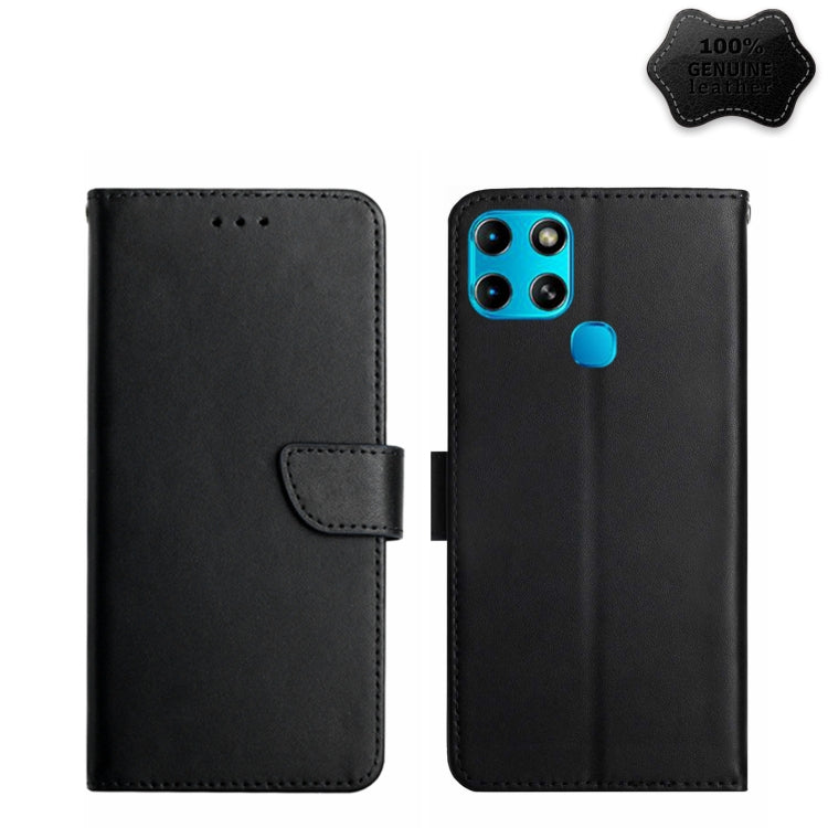 Genuine Leather Fingerprint-proof Horizontal Flip Phone Case