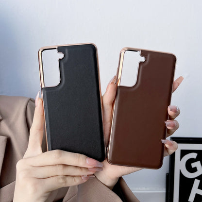 Genuine Leather Xiaoya Series Nano Electroplating Phone Case