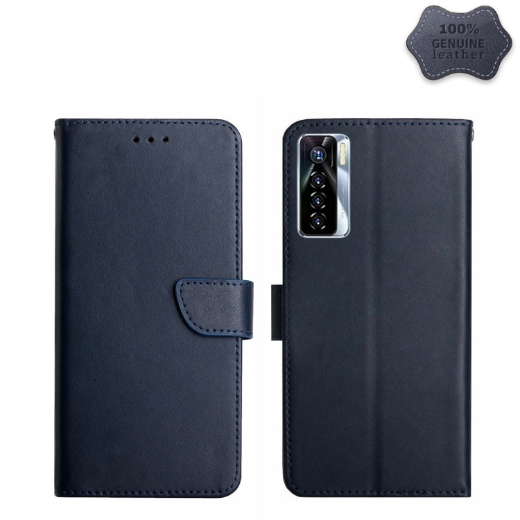 Genuine Leather Fingerprint-proof Horizontal Flip Phone Case