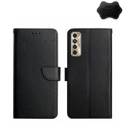 Genuine Leather Fingerprint-proof Horizontal Flip Phone Case, For Tecno Camon 17 Pro, For Tecno Camon 17P, For Tecno Camon 18i, For Tecno Camon 18P, For Tecno Camon 19 4G, For Tecno Camon 19 Pro 4G, For Tecno Spark 8, For Tecno Spark Go 2022