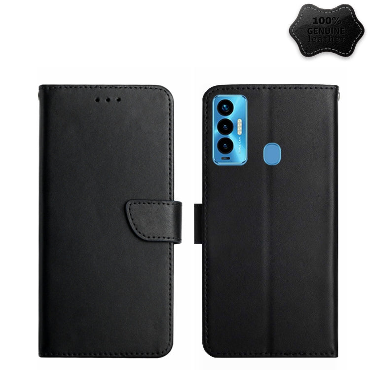 Genuine Leather Fingerprint-proof Horizontal Flip Phone Case, For Tecno Camon 17 Pro, For Tecno Camon 17P, For Tecno Camon 18i, For Tecno Camon 18P, For Tecno Camon 19 4G, For Tecno Camon 19 Pro 4G, For Tecno Spark 8, For Tecno Spark Go 2022
