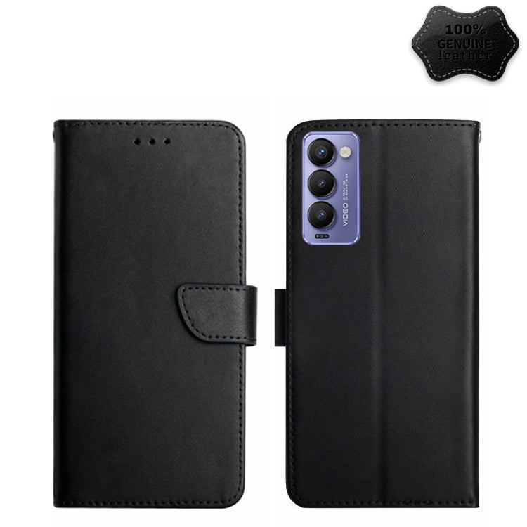 Genuine Leather Fingerprint-proof Horizontal Flip Phone Case