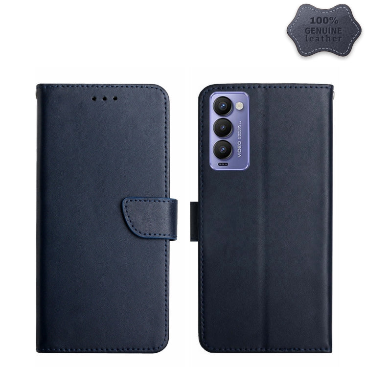 Genuine Leather Fingerprint-proof Horizontal Flip Phone Case, For Tecno Camon 17 Pro, For Tecno Camon 17P, For Tecno Camon 18i, For Tecno Camon 18P, For Tecno Camon 19 4G, For Tecno Camon 19 Pro 4G, For Tecno Spark 8, For Tecno Spark Go 2022