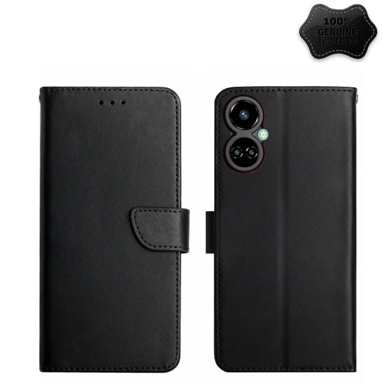 Genuine Leather Fingerprint-proof Horizontal Flip Phone Case, For Tecno Camon 17 Pro, For Tecno Camon 17P, For Tecno Camon 18i, For Tecno Camon 18P, For Tecno Camon 19 4G, For Tecno Camon 19 Pro 4G, For Tecno Spark 8, For Tecno Spark Go 2022