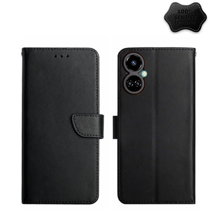 Genuine Leather Fingerprint-proof Horizontal Flip Phone Case, For Tecno Camon 17 Pro, For Tecno Camon 17P, For Tecno Camon 18i, For Tecno Camon 18P, For Tecno Camon 19 4G, For Tecno Camon 19 Pro 4G, For Tecno Spark 8, For Tecno Spark Go 2022