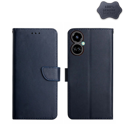 Genuine Leather Fingerprint-proof Horizontal Flip Phone Case, For Tecno Camon 17 Pro, For Tecno Camon 17P, For Tecno Camon 18i, For Tecno Camon 18P, For Tecno Camon 19 4G, For Tecno Camon 19 Pro 4G, For Tecno Spark 8, For Tecno Spark Go 2022