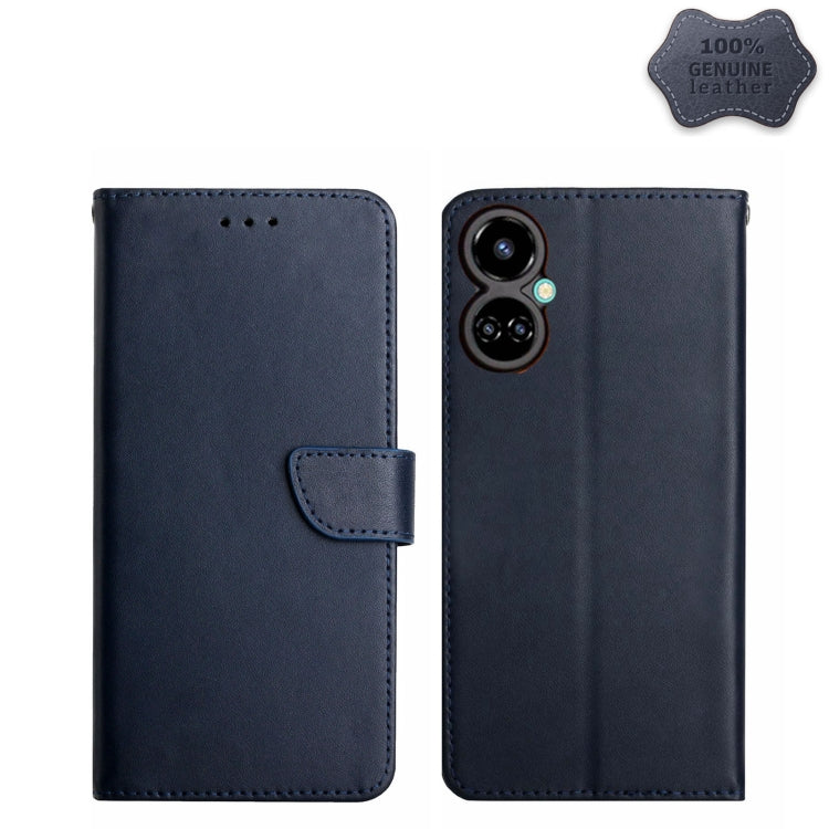 Genuine Leather Fingerprint-proof Horizontal Flip Phone Case, For Tecno Camon 17 Pro, For Tecno Camon 17P, For Tecno Camon 18i, For Tecno Camon 18P, For Tecno Camon 19 4G, For Tecno Camon 19 Pro 4G, For Tecno Spark 8, For Tecno Spark Go 2022