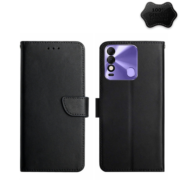 Genuine Leather Fingerprint-proof Horizontal Flip Phone Case, For Tecno Camon 17 Pro, For Tecno Camon 17P, For Tecno Camon 18i, For Tecno Camon 18P, For Tecno Camon 19 4G, For Tecno Camon 19 Pro 4G, For Tecno Spark 8, For Tecno Spark Go 2022