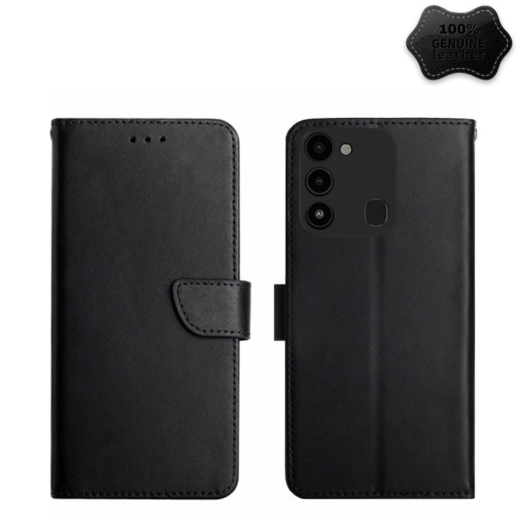 Genuine Leather Fingerprint-proof Horizontal Flip Phone Case, For Tecno Camon 17 Pro, For Tecno Camon 17P, For Tecno Camon 18i, For Tecno Camon 18P, For Tecno Camon 19 4G, For Tecno Camon 19 Pro 4G, For Tecno Spark 8, For Tecno Spark Go 2022