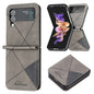 Rhombus Texture Leather Phone Case, For Samsung Galaxy Z Flip4, For Samsung Galaxy Z Flip5