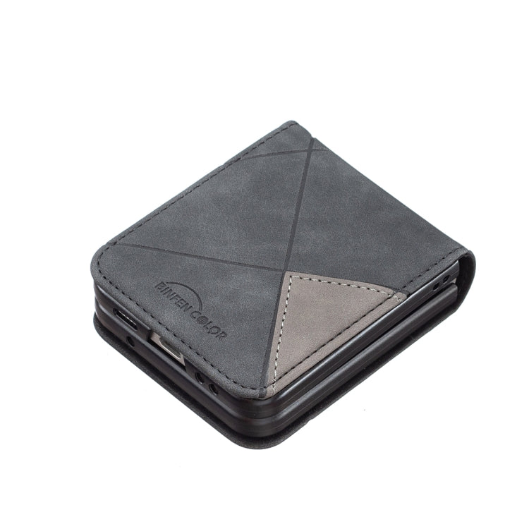Rhombus Texture Leather Phone Case, For Samsung Galaxy Z Flip5, For Samsung Galaxy Z Flip4