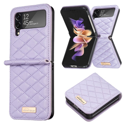 Elegant Rhombic Texture Leather Phone Case