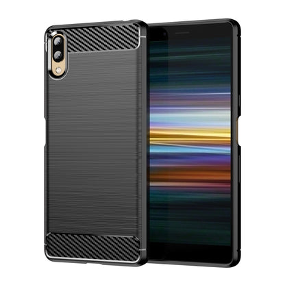 Brushed Texture Carbon Fiber TPU Phone Case