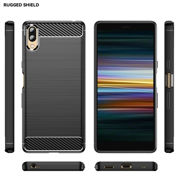 Brushed Texture Carbon Fiber TPU Phone Case