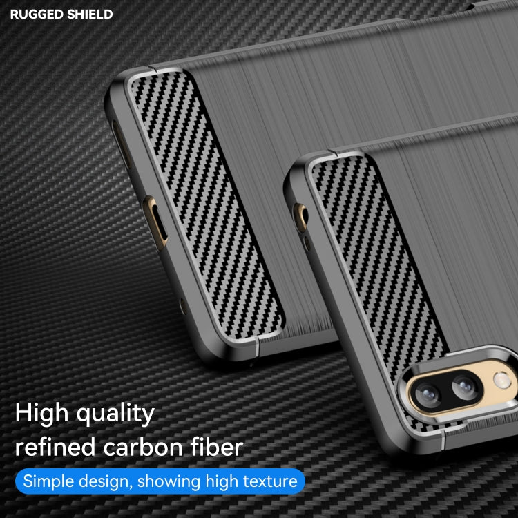 Brushed Texture Carbon Fiber TPU Phone Case