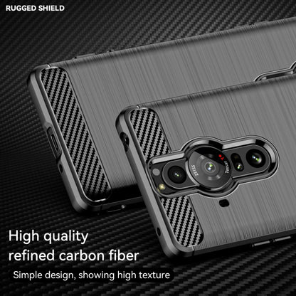 Brushed Texture Carbon Fiber TPU Phone Case