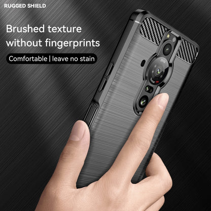 Brushed Texture Carbon Fiber TPU Phone Case