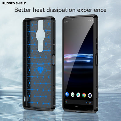 Brushed Texture Carbon Fiber TPU Phone Case