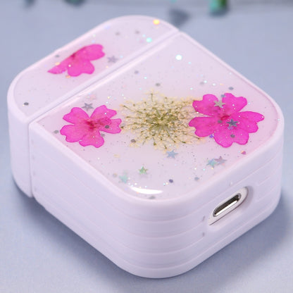 For AirPods 1 / 2 Beautiful Ladies Flowers Pattern Wireless Earphone Protective Case