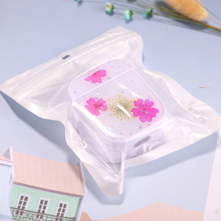 For AirPods 1 / 2 Beautiful Ladies Flowers Pattern Wireless Earphone Protective Case