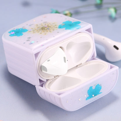 For AirPods 1 / 2 Beautiful Ladies Flowers Pattern Wireless Earphone Protective Case